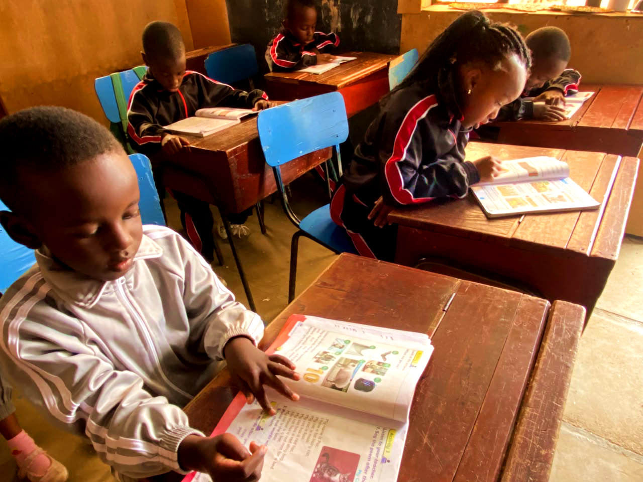 Primary learners at St. Genevieve Academy
